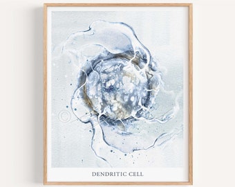 Dendritic Cell Innate Immunity Art Print Cytology Microbiology Immunology Science Art Biology Wall Decor Hematology Art Poster