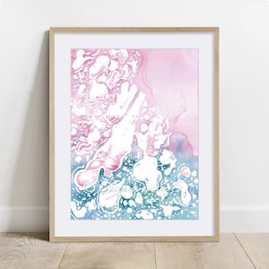 Abstract Bone Marrow Histology Art Poster, Hematology Art, Histology Watercolor Poster, Science Art Wall Decor, Biology Anatomy Science Art