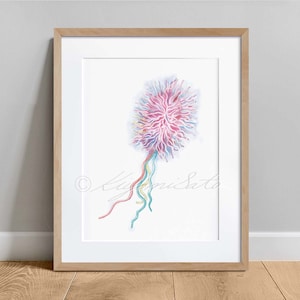 Bacteria Flagellum, Science Art, wall decor poster, Biology Microbiology print