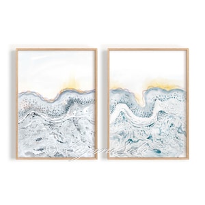 Dermatology Art Set of 2, Watercolor Epidermis Art Poster, Histology Watercolor Art, Anatomy Science Art, Dermatologist Decor