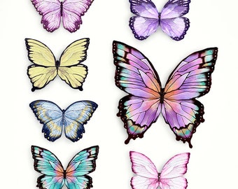 Butterfly Stickers, 7 Stickers, Butterfly decal, Laptop Sticker