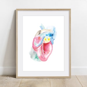 Abstract Art Canine Heart, Science Art Poster, Veterinary decor, dog anatomy art print