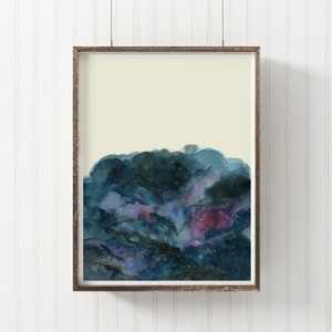 Starry Night Dream Landschap, Poster, print, wand decor, 8,5 x 11 in, 12 x 16 in afbeelding 1