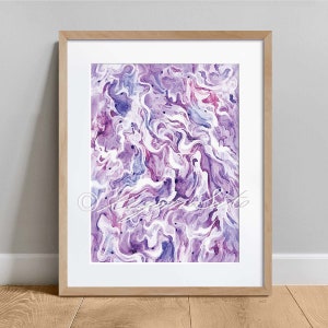 Dense Irregular Connective Tissue Histology Abstract Art, Science Art Decor, Anatomy Watercolor Poster, Biology Decor Pathology Art Print