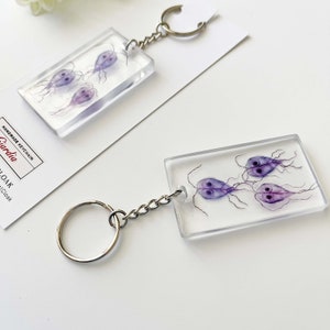 Giardia Keychain, Parasite Keyring Microbiology Unique Gift - Etsy