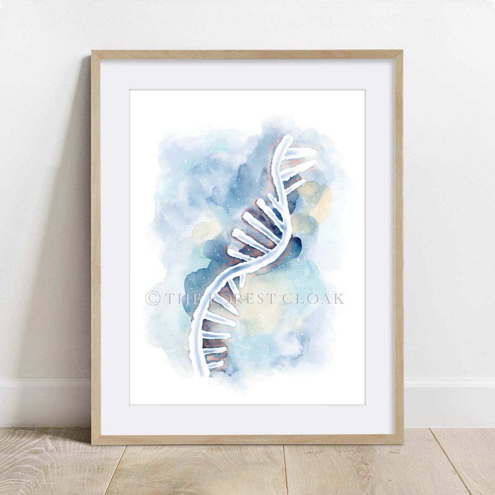 DNA RNA DNA Spiral Abstract Art Poster Set of 3 Biology - Etsy