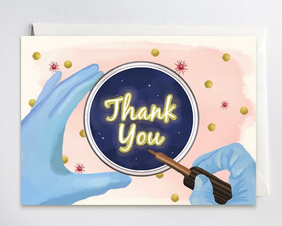 Thank You Card for Microbiology professor Chemistry Biology | Etsy