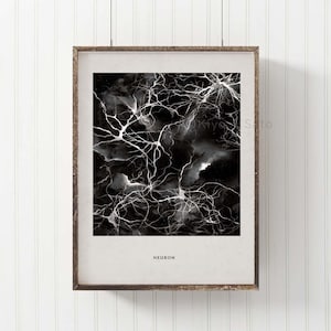 Neuron Vintage Style Art Print, Science Art Poster, Neurology art poster