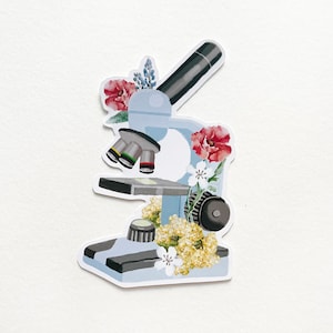 Microscope Vinyl Sticker, Unique Science Biology Sticker Decal - Etsy