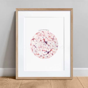 Listeria monocytogenes, Science Art Print, bacteria poster, Microbiology wall decor