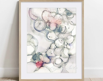 Histology of Fatty Tissue Art Poster, Science Art, Anatomy Wall Art, Biology Art Print