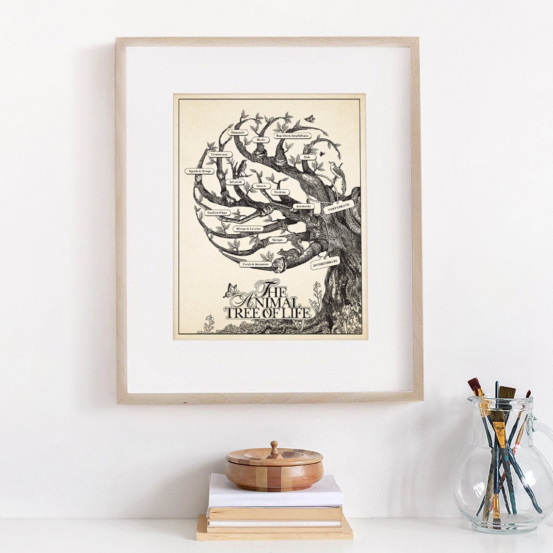 Animal Tree of Life Biology Poster, Science Art Print - Etsy