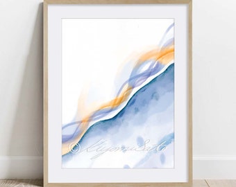 Stratum corneum Art Poster, Epidermis Art, Histology Watercolor Art, Dermatology Art Wall Decor, Skin Surface Science Art
