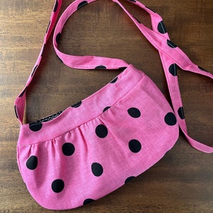 Little Girls Purse, Pink Polka Dot Purse, Small Purse