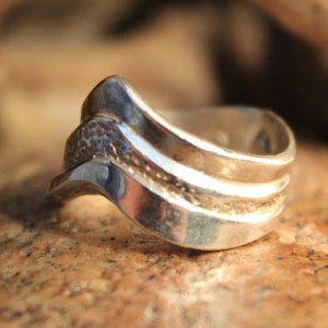 Vintage Sterling Silver Ring Israel Eilat Stone Tower Ring 8.8 Grams Size 7 Ladies Rings Ladies Silver Vintage Silver Rings Sterling Ring