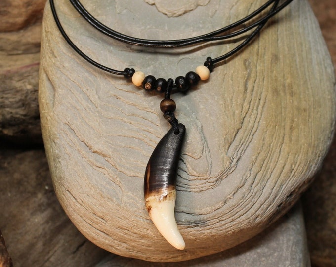 Large Wolf Tooth Necklace Wolf Teeth Necklace Wolf Necklace Wolf Tooth Necklace Adjustable African Native American Large Wolf Tooth Necklace