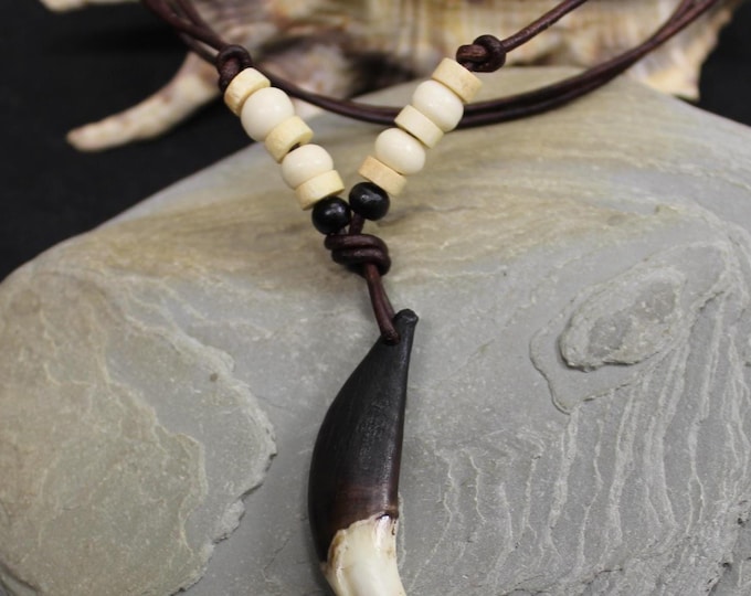 Large Wolf Tooth Necklace Wolf Teeth Necklace Wolf Necklace Wolf Tooth Necklace Adjustable African Native American Large Wolf Tooth Necklace