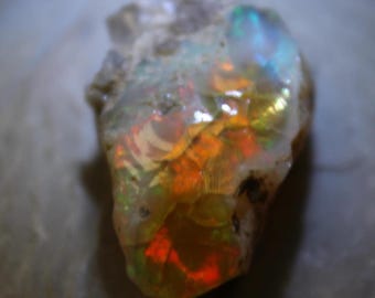 Large Natural Ethiopian Welo Fire Opal 30Ct Welo Ethiopia Black Fire Opal Gemstone Pendant Necklace Large Raw Fire Opal Ethiopian Fire Opal