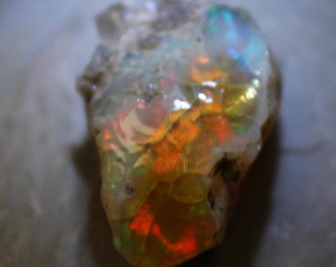 Large Natural Ethiopian Welo Fire Opal 30Ct Welo Ethiopia Black Fire Opal Gemstone Pendant Necklace Large Raw Fire Opal Ethiopian Fire Opal