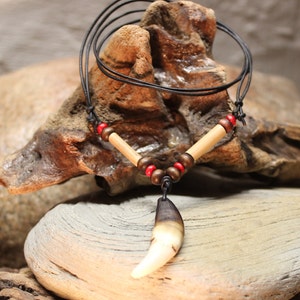 Large Wolf Tooth Necklace Wolf Teeth Necklace Wolf Necklace Wolf Tooth Necklace Adjustable African Native American Large Wolf Tooth Necklace
