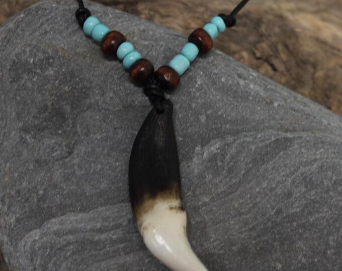 Large Wolf Tooth Necklace Wolf Teeth Necklace Wolf Necklace Wolf Tooth Necklace Adjustable African Native American Large Wolf Tooth Necklace