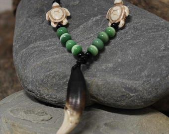 Large Wolf Tooth Necklace Wolf Teeth Necklace Wolf Necklace Wolf Tooth Necklace Adjustable African Native American Large Wolf Tooth Necklace