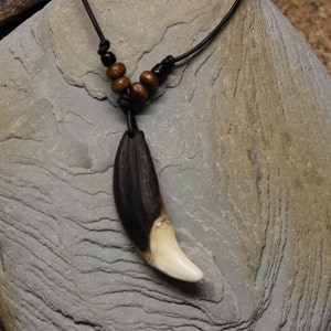 Grand collier dent de loup Collier dent de loup Collier de loup Collier dent de loup réglable grand collier de dent de loup amérindien