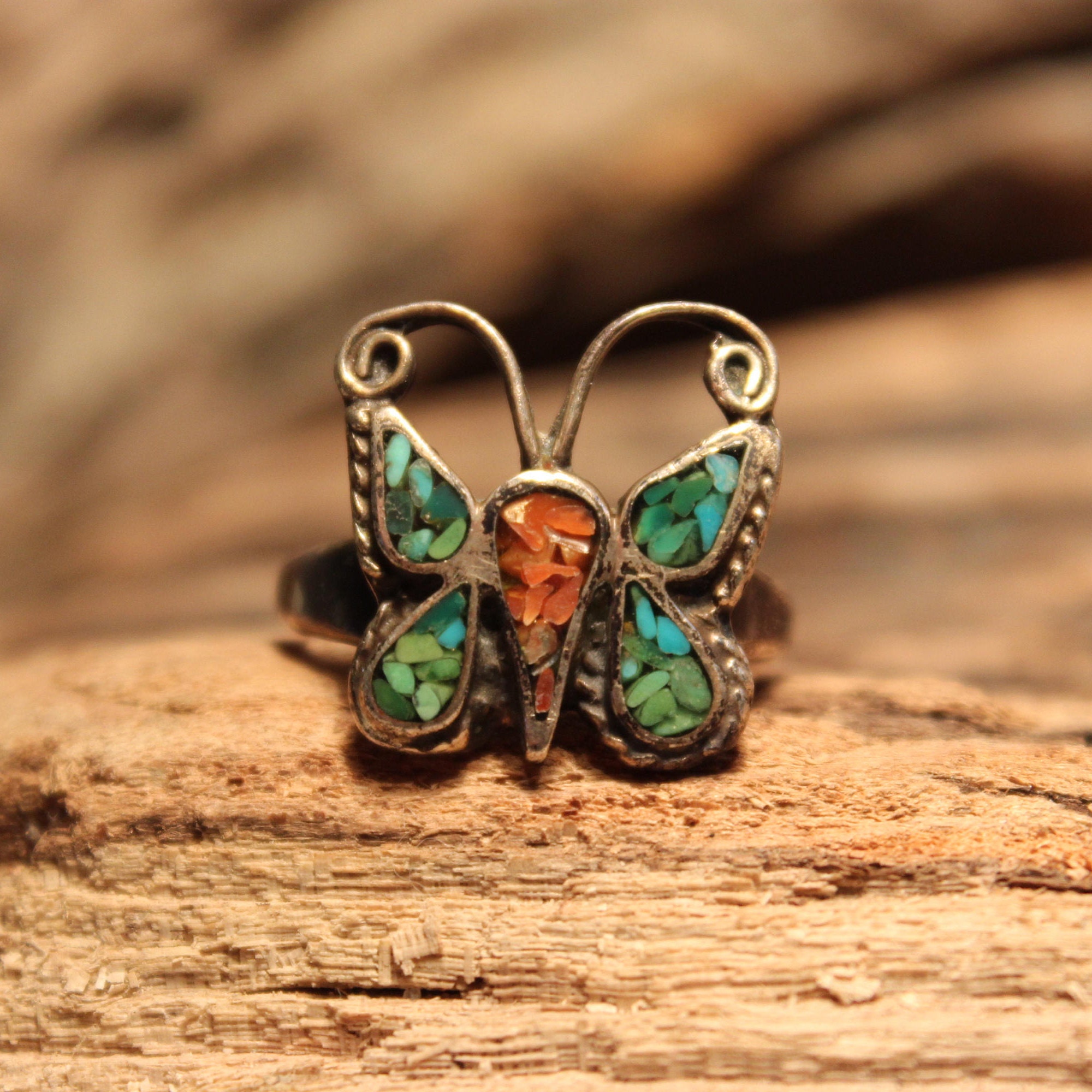 Vintage Sterling Silver Butterfly Ring Navajo Silver Ring Native ...