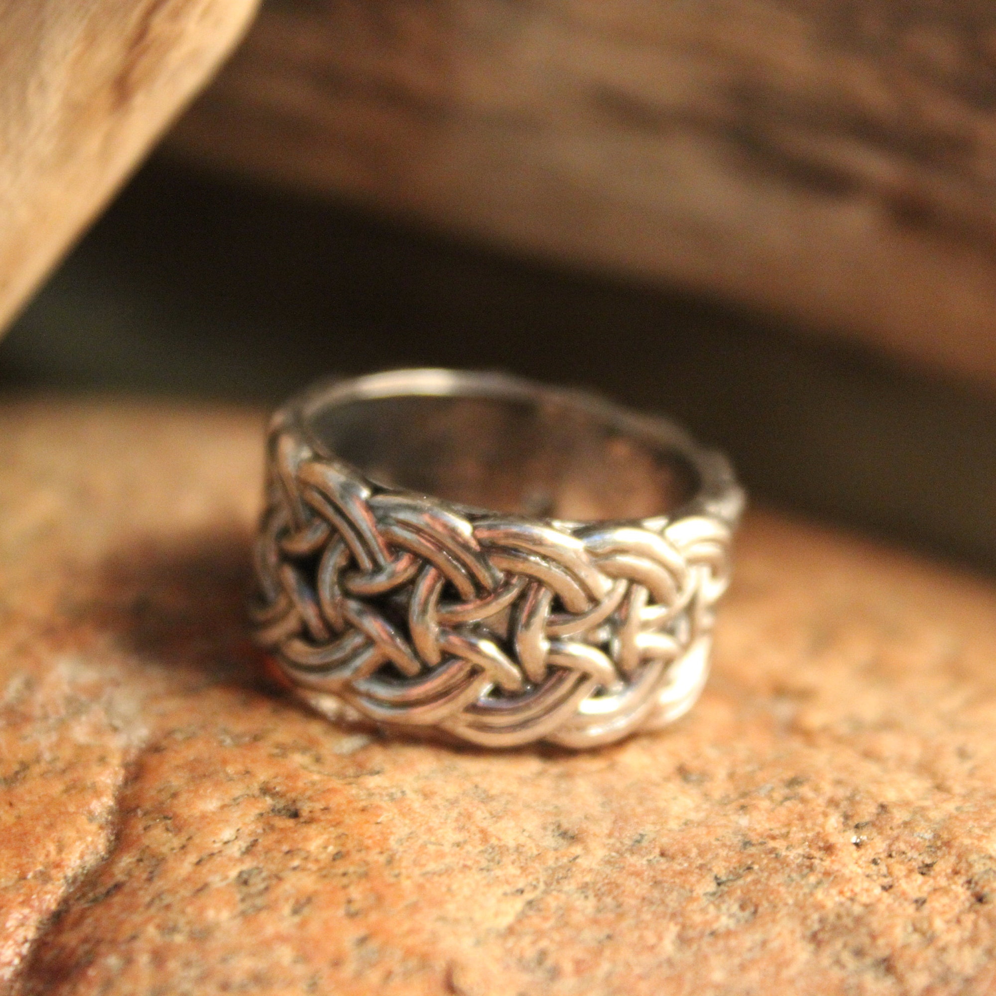 Mens Viking Ring Silver Viking Band Ring Norse Ring Celtic Rings 8