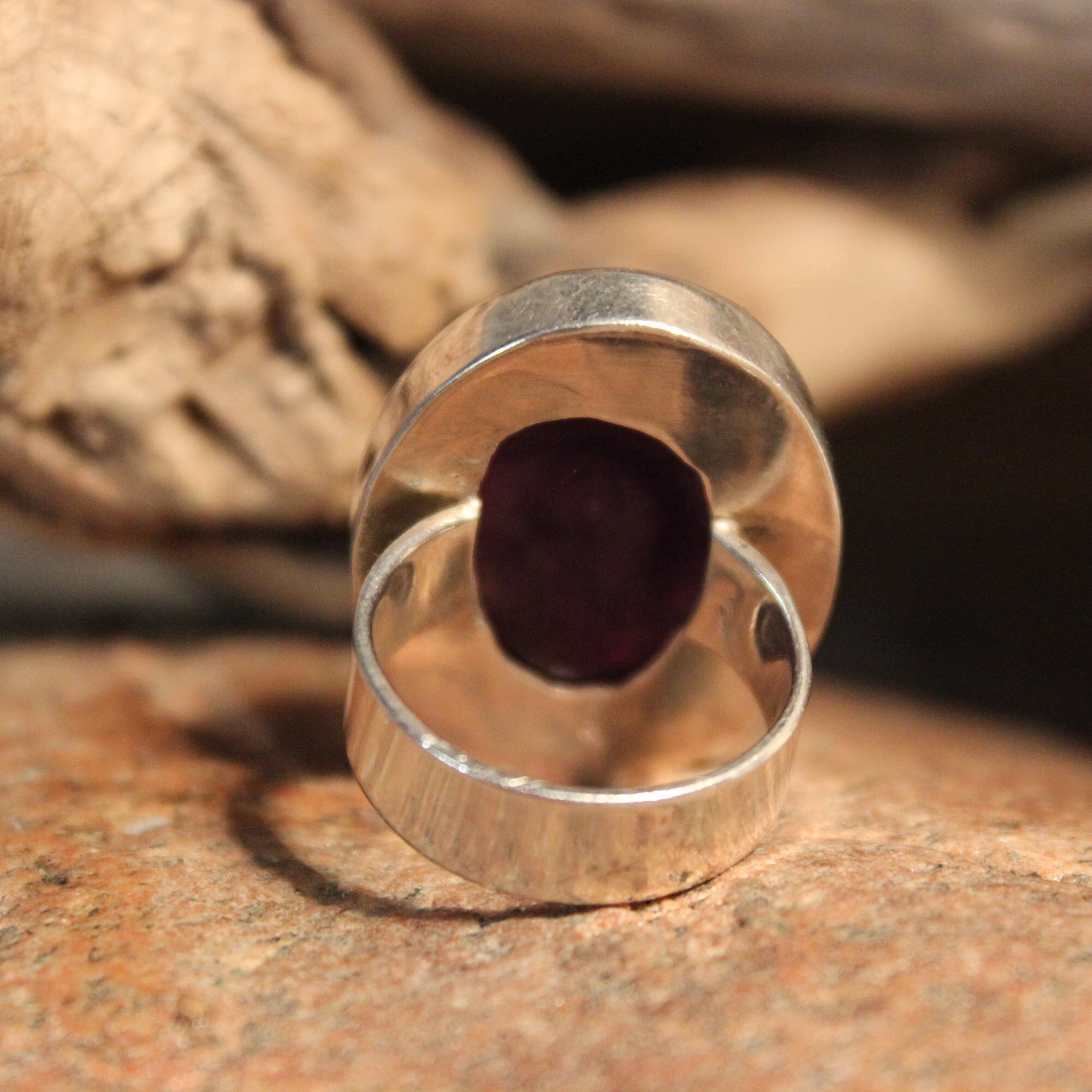 Large Vintage Amethyst Silver Ring Size 7 Weight 13.1 Grams Large