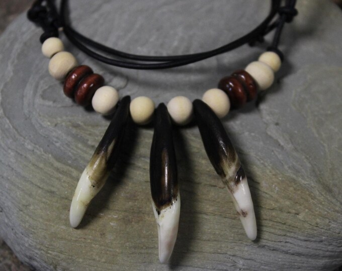 Large Wolf Tooth Necklace Wolf Teeth Necklace Wolf Necklace Wolf Tooth Necklace Adjustable African Native American Large Wolf Tooth Necklace