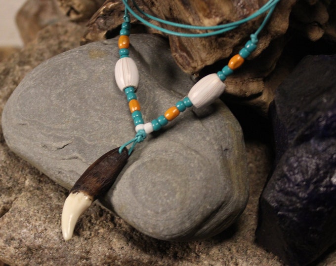 Large Wolf Tooth Necklace Wolf Teeth Necklace Wolf Necklace Wolf Tooth Necklace Adjustable African Native American Large Wolf Tooth Necklace