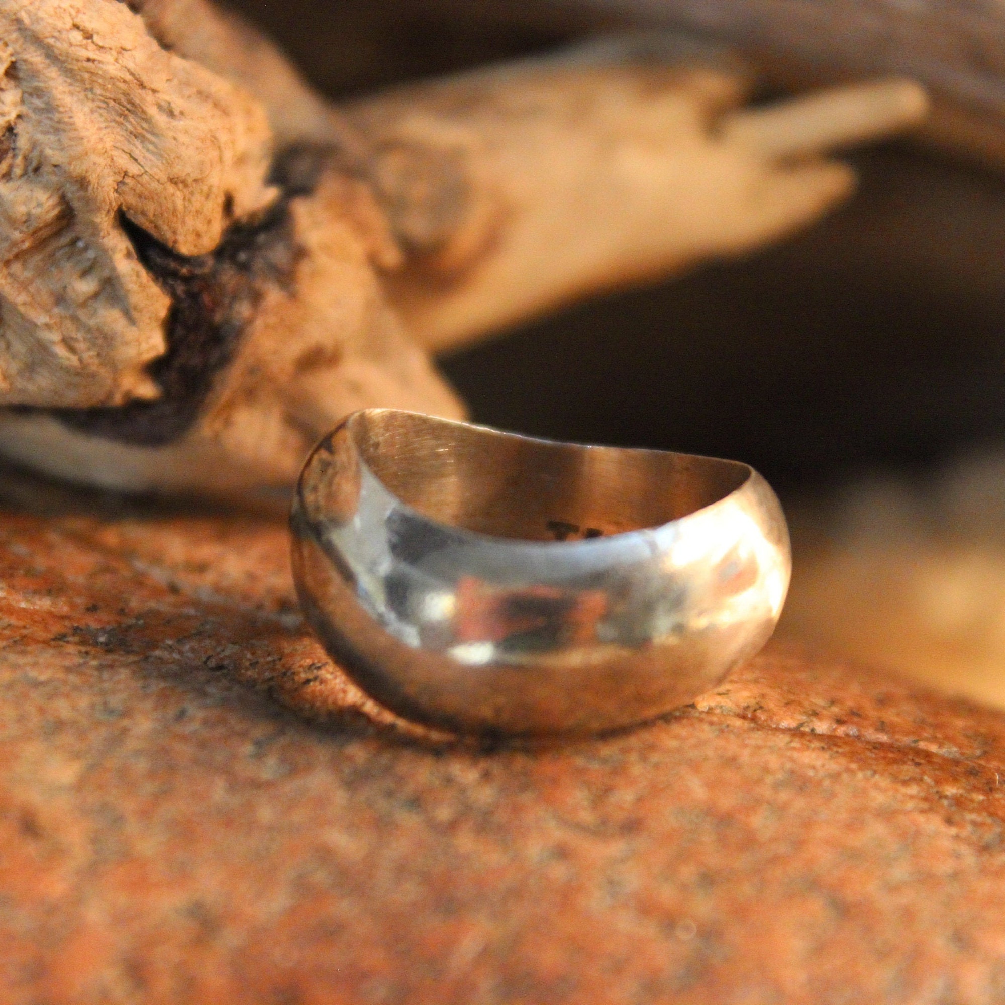 Mens Ring Mexico Large Silver Band Ring Sterling Silver Ring 13.5 Grams