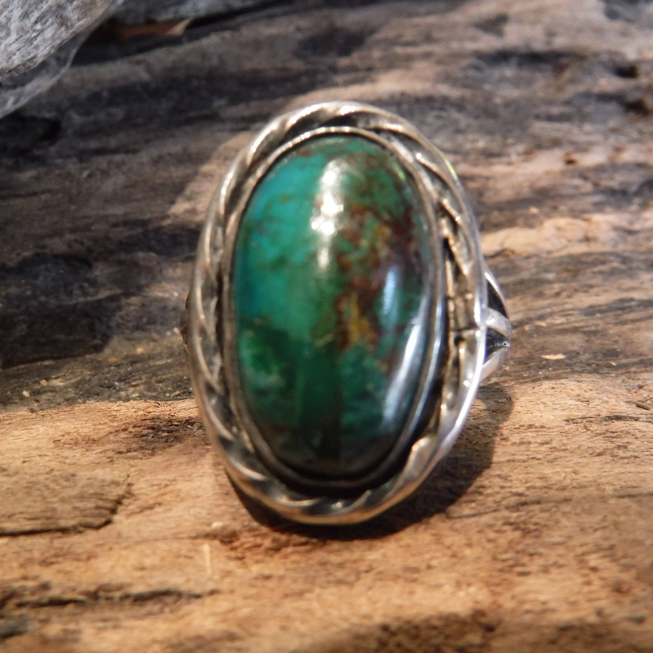 Vintage Large Royston Turquoise Ring Sterling Navajo Native American ...