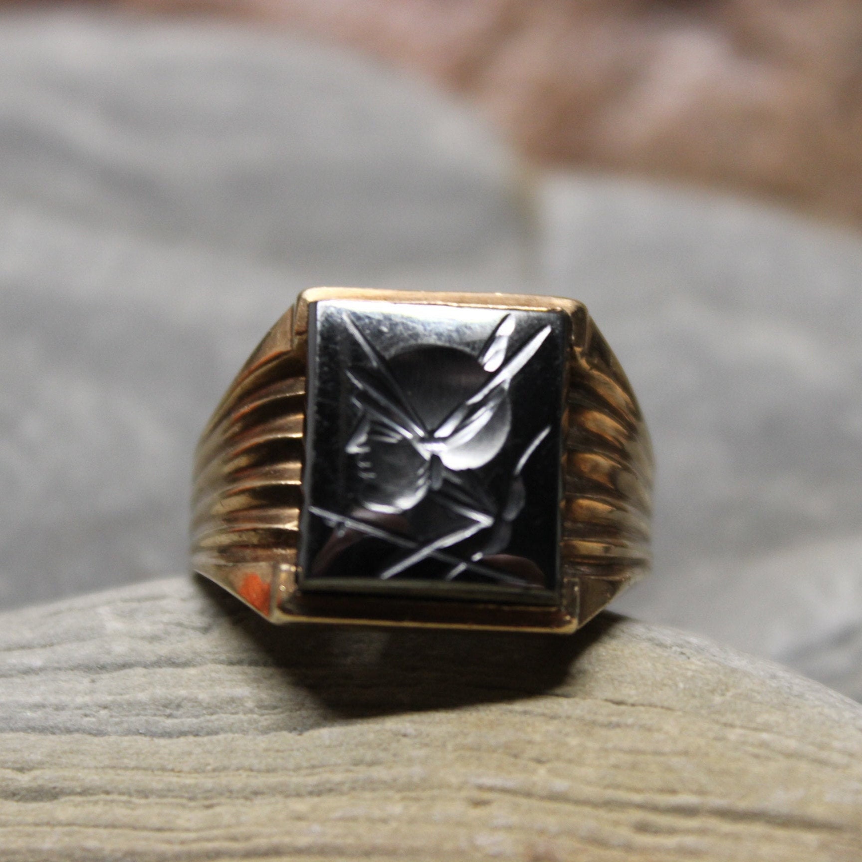 Hematite roman soldier shop ring meaning