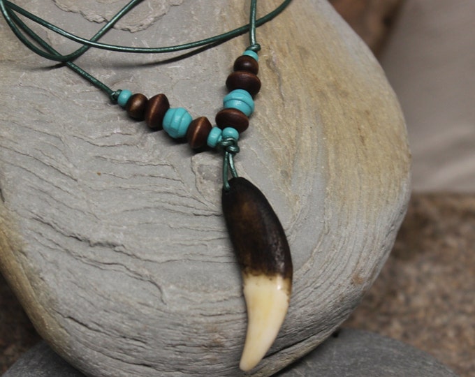 Large Wolf Tooth Necklace Wolf Teeth Necklace Wolf Necklace Wolf Tooth Necklace Adjustable African Native American Large Wolf Tooth Necklace