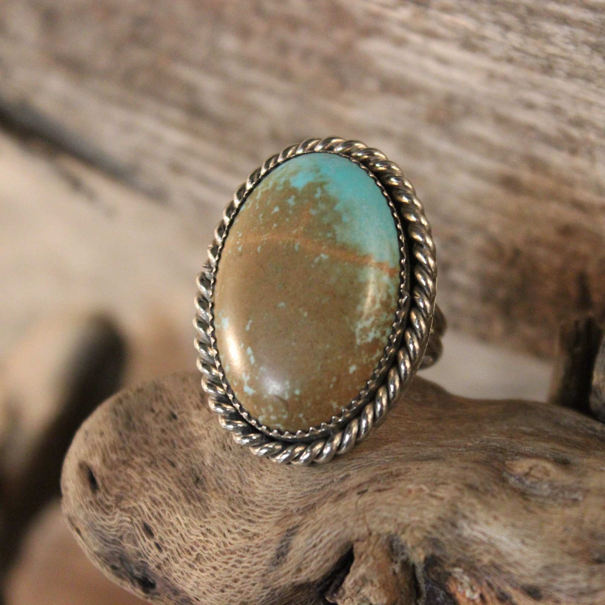 Huge Heavy Me's Native American Navajo Royston Turquoise Sterling Silver Ring Huge Heavy Me's Native American Navajo Royston Turquoise Sterling Silver Ring