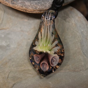 Hand Created Murano Inspired Glass Pendant Necklace Large Glass Pendant Necklace Handmade Glass Pendant Handmade Pendant Handcrafted Pendant