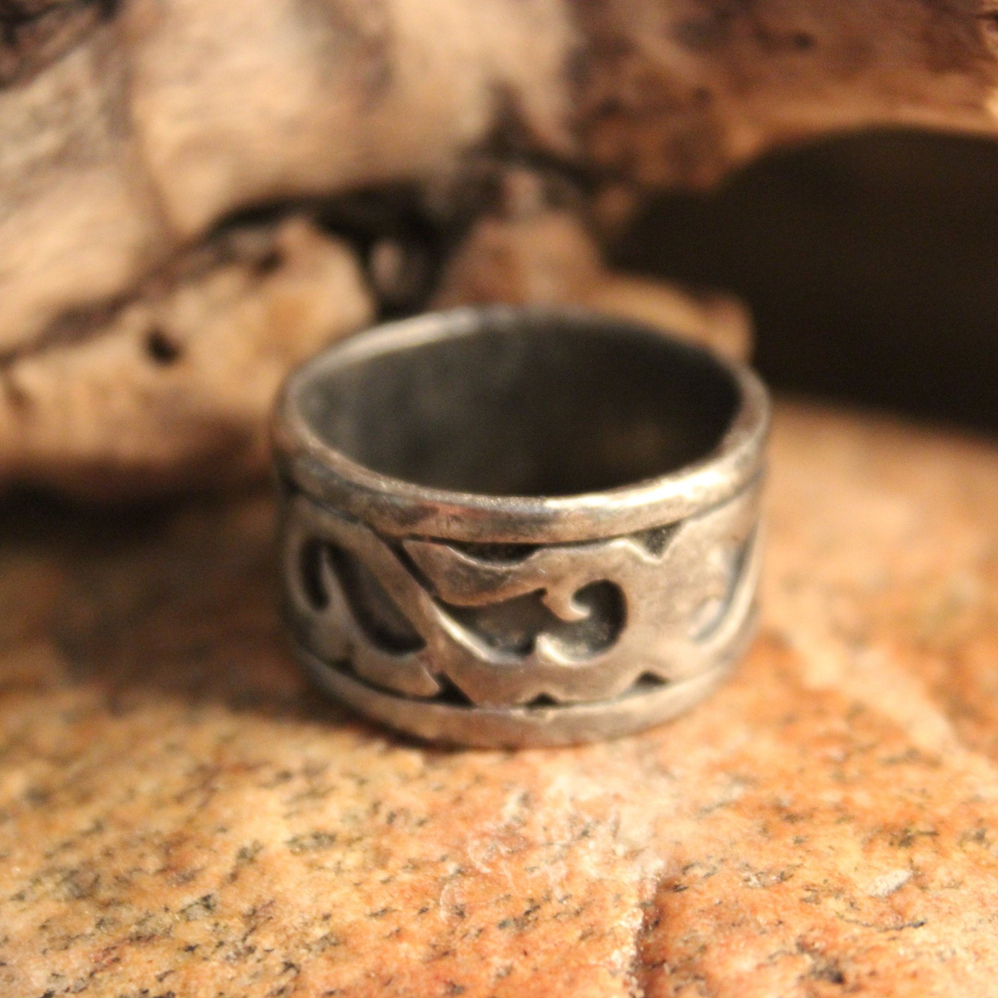Mens Viking Ring Sterling Viking Band Ring Norse Ring Celtic Ring 9.9