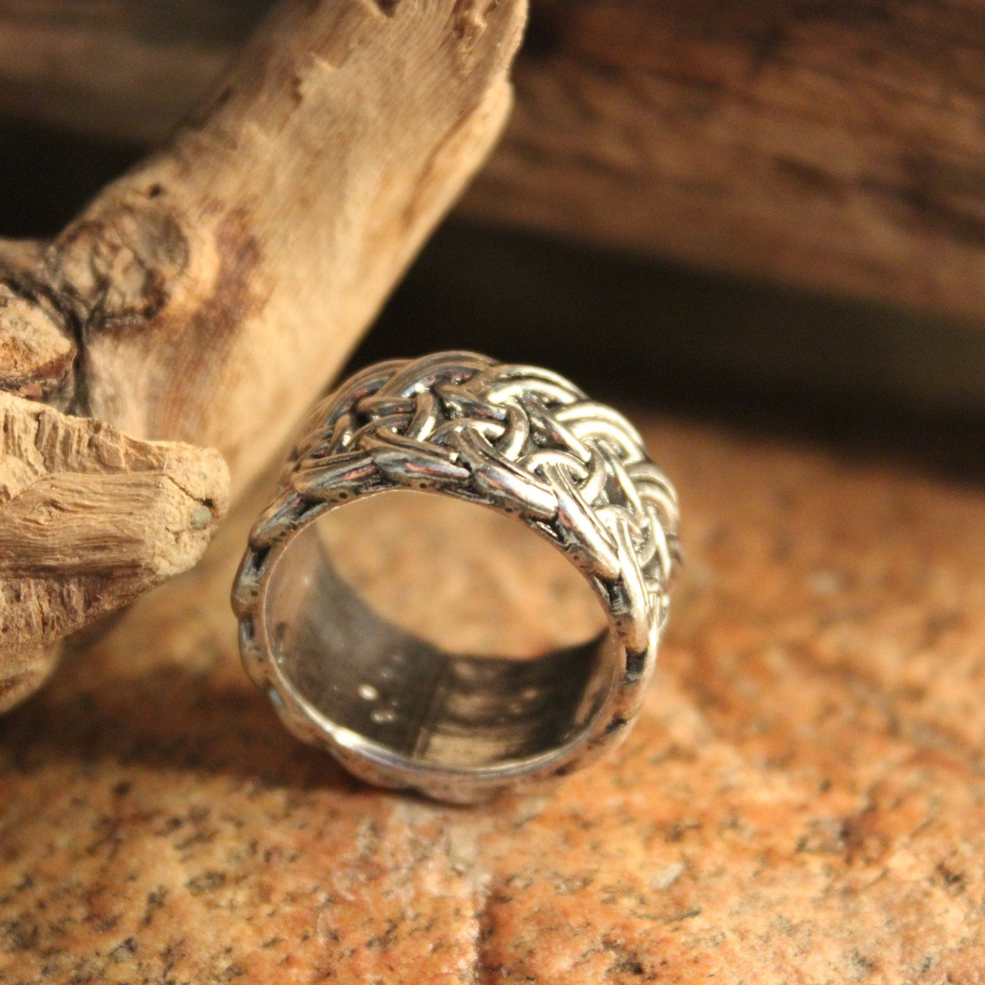 Mens Viking Ring Silver Viking Band Ring Norse Ring Celtic Rings 8 ...