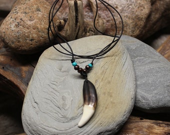 Large Wolf Tooth Necklace Wolf Teeth Necklace Wolf Necklace Wolf Tooth Necklace Adjustable African Native American Large Wolf Tooth Necklace