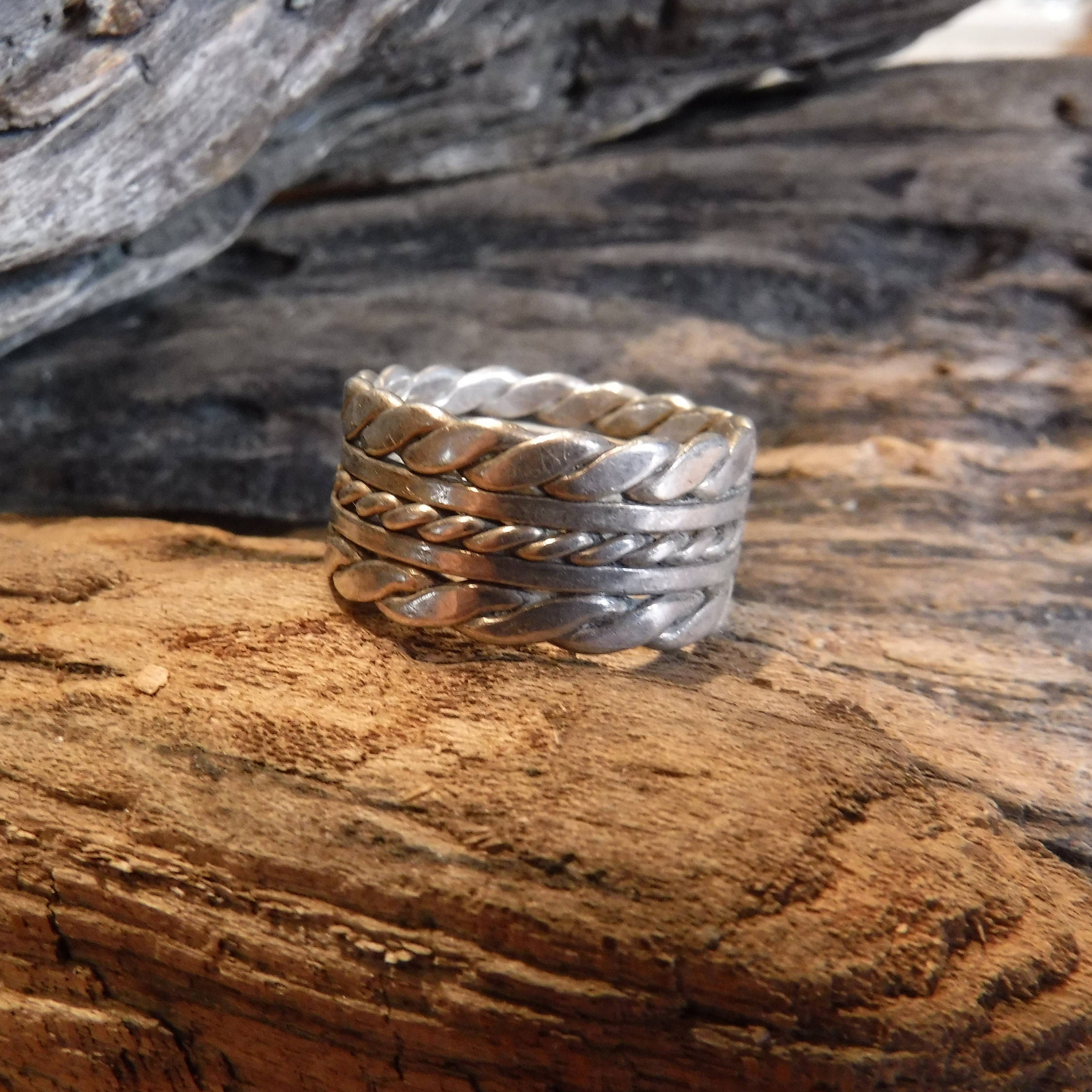 Large Mens Ring Mexico Sterling Silver Mens Ring Heavy 7.9