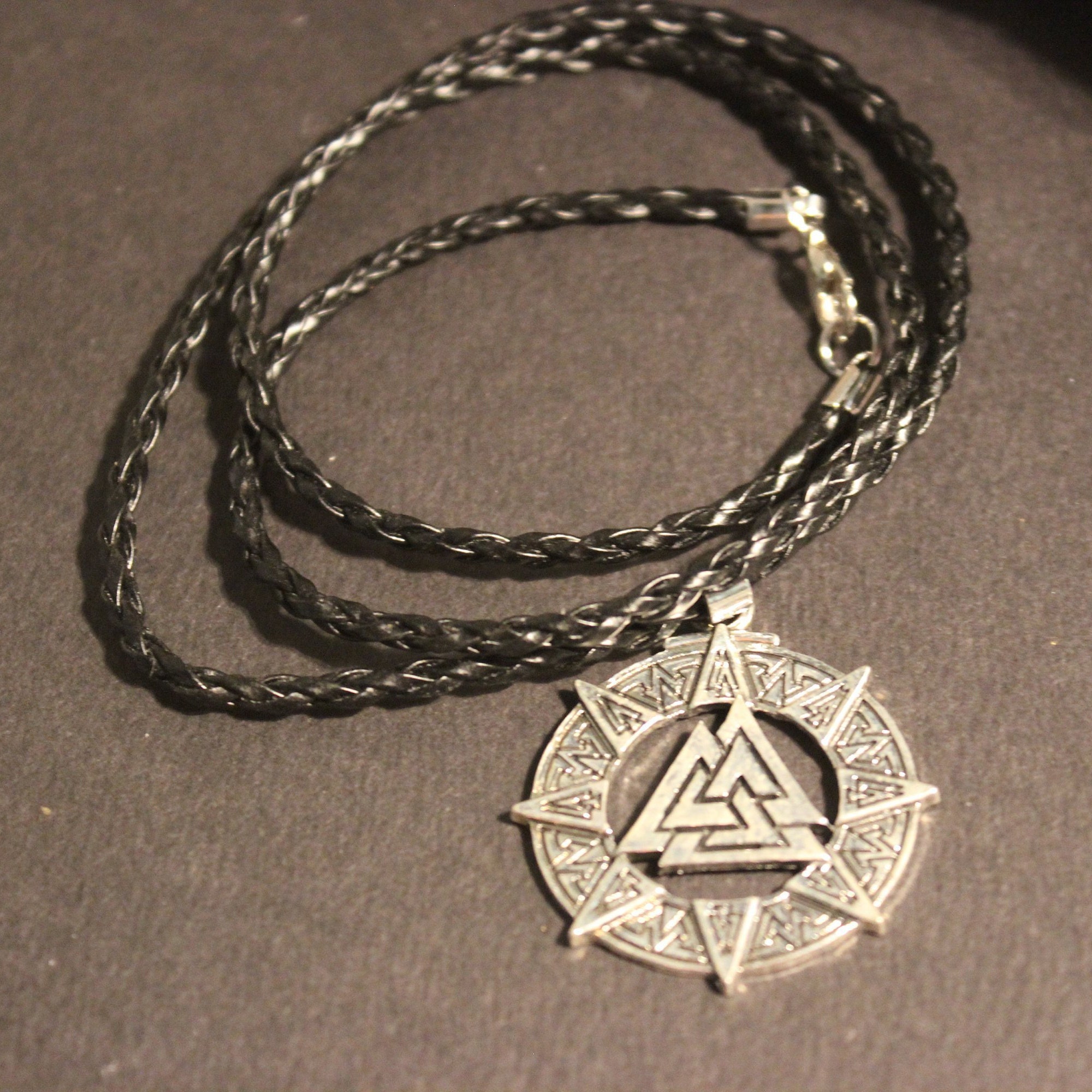 silver valknut pendant silver valknut pendant