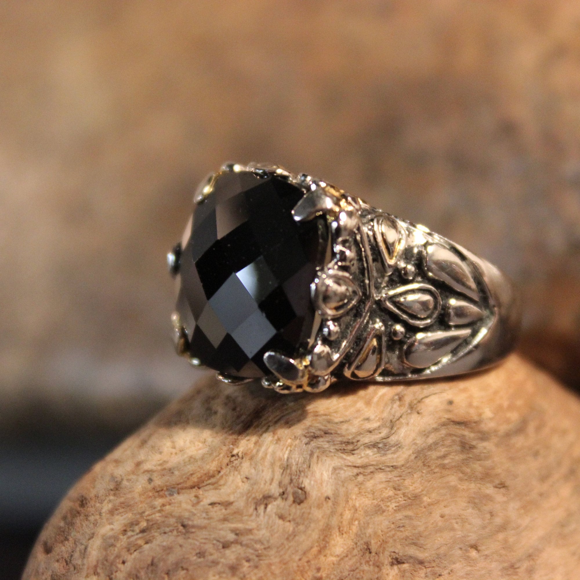 Vintage Sterling Silver Black Onyx Ring Mexico 10 Grams Size 7 Large Vintage Ring Womens Mens Rings Vintage Silver Ring Silver Onyx Ring