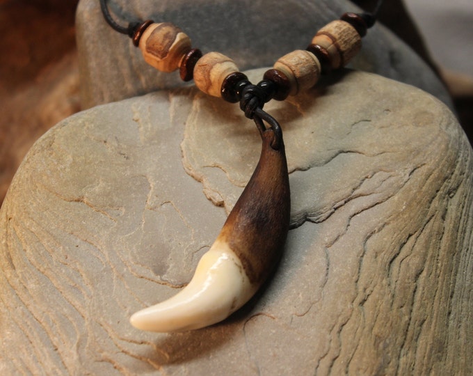 Large Wolf Tooth Necklace Wolf Teeth Necklace Wolf Necklace Wolf Tooth Necklace Adjustable African Native American Large Wolf Tooth Necklace