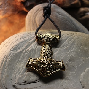 Odin Thor&#39;s Hammer Mjolnir Pendant Viking Necklaces Adjustable Necklace Pendant Jewelry Scandinavian Viking Thors Hammer Pendant Hammer