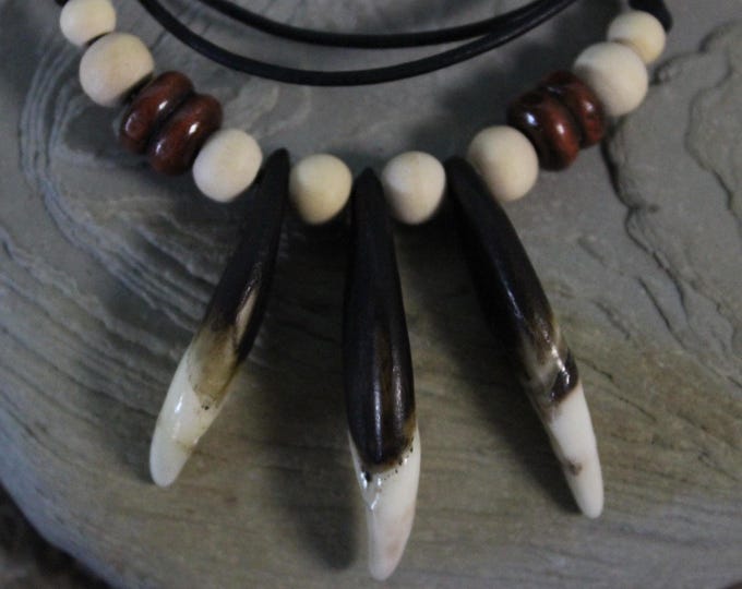 Large Wolf Tooth Necklace Wolf Teeth Necklace Wolf Necklace Wolf Tooth Necklace Adjustable African Native American Large Wolf Tooth Necklace