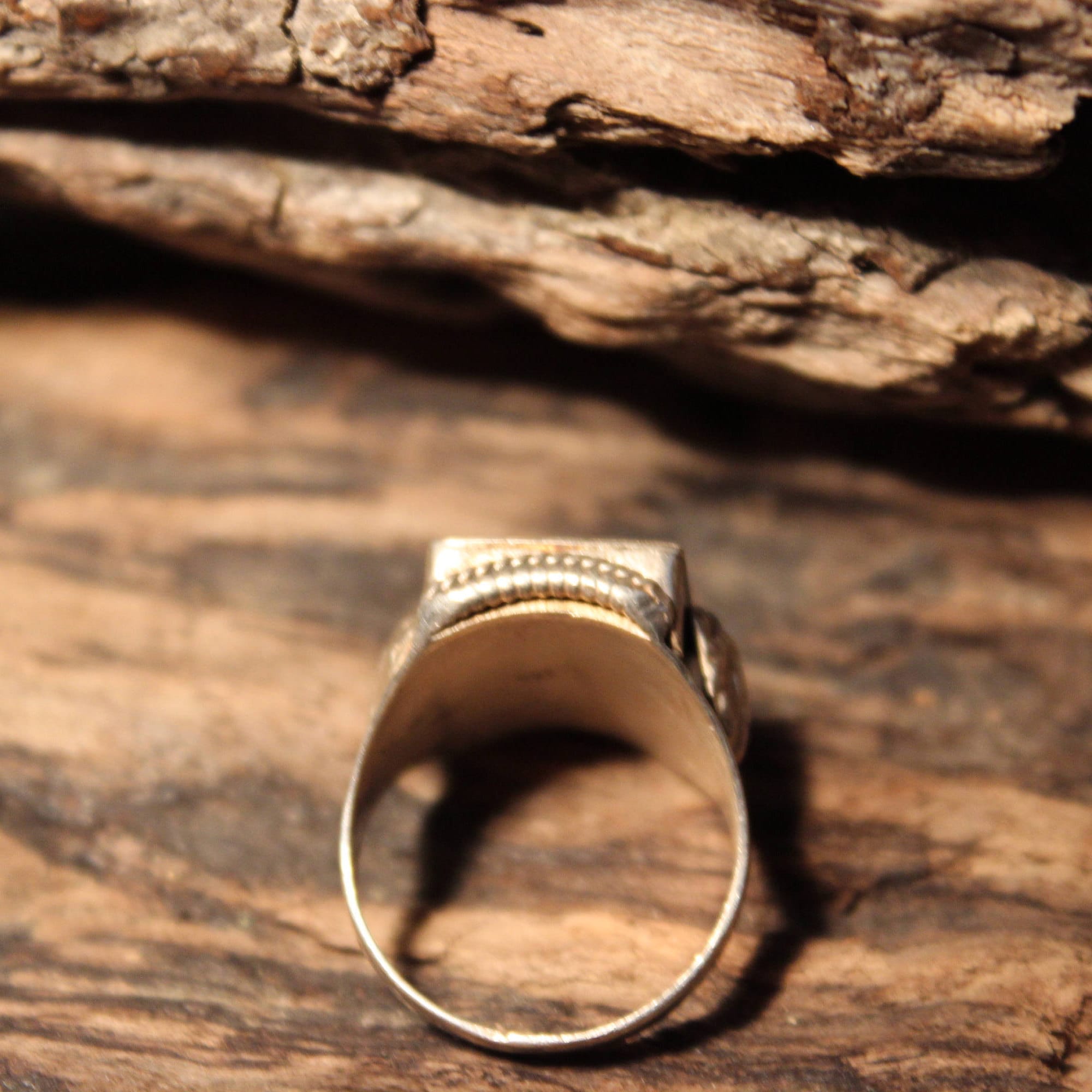 Mens Ring Vintage Mens Rings Silver Vintage Ring Size 7.25 Etsy