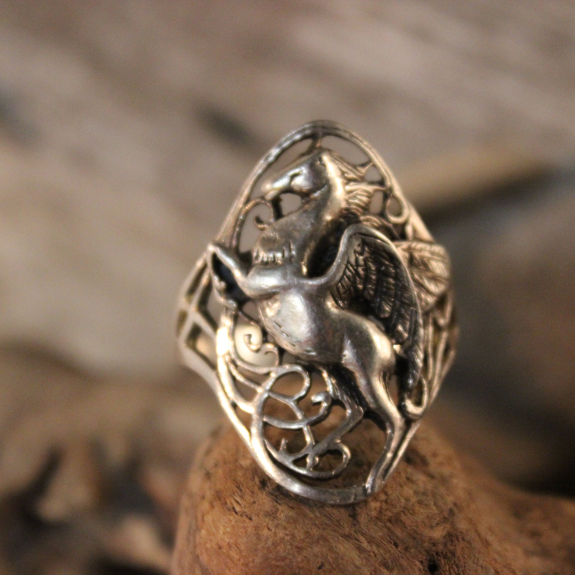 Mens large shop silver rings