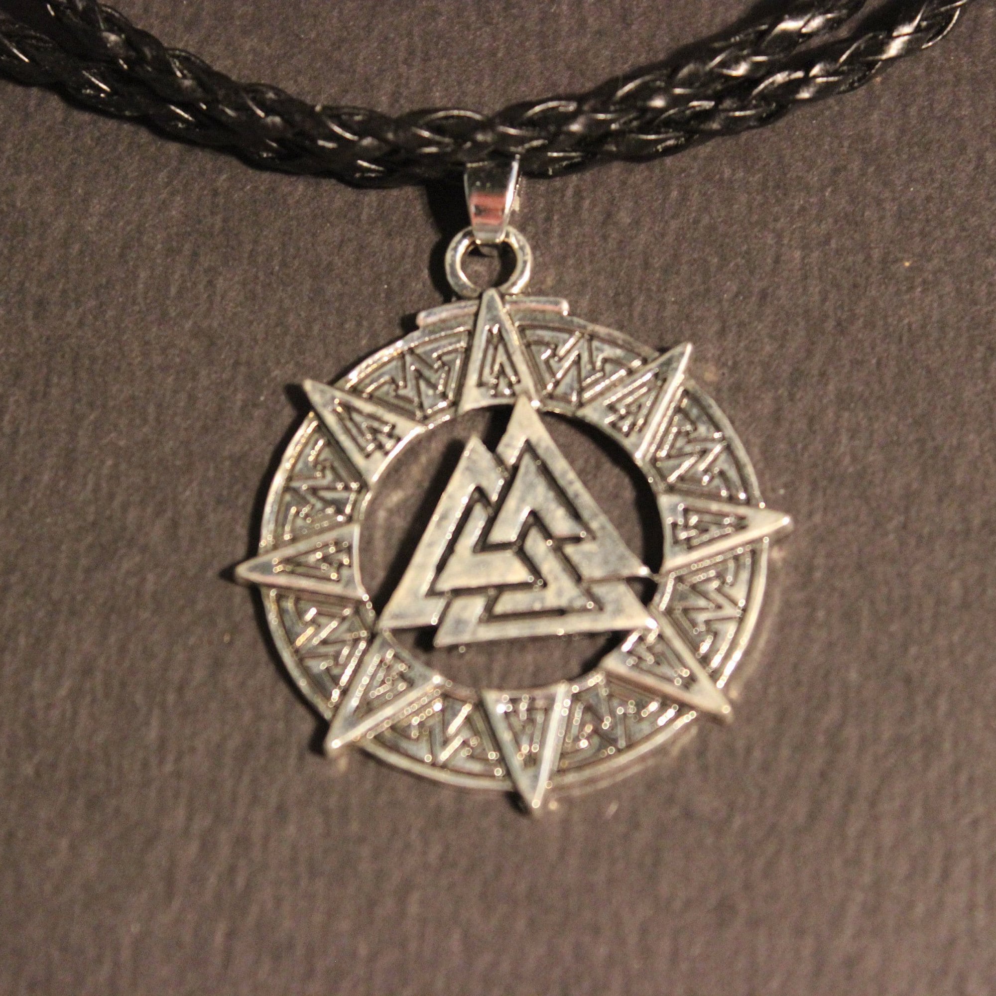 silver valknut pendant silver valknut pendant